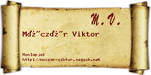 Móczár Viktor névjegykártya